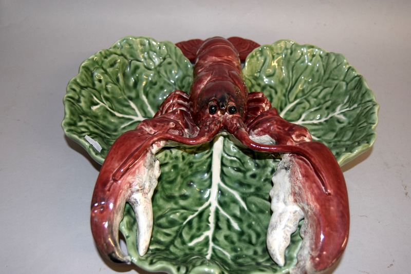 Portuguese Majolica Lobster dish - Image 3 of 6