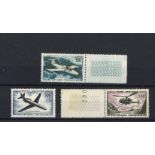 France 1957 Air Issue Complete Mint Hinged (to tabs)