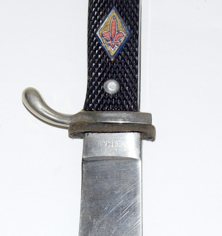 A vintage German Boy Scout knife in its steel scabbard - Image 5 of 5