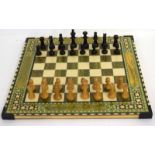 Boxwood chess set and board