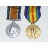 A WW1 medal pair named to G-12060 Private FA Elliott of the Middlesex Regiment