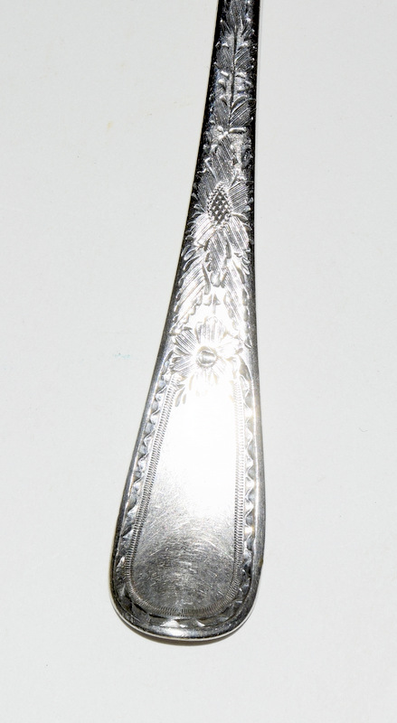 Pair of embossed serving spoons - Image 3 of 5