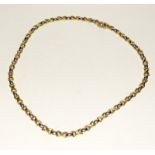9ct gold ladies flat cross necklace 45cm long 16g