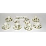 Wedgewood Wild Strawberry Coffee Cans, Pin tray, Posey Tray and pot