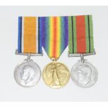 A mounted WW1 medal pair named to 2070 Private R Burt of the Dorset Regiment and his unnamed WW2
