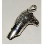 Silver horse head shaped whistle