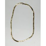 9ct gold flat link necklace 5.5g