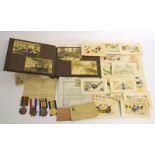 A Royal Army Medical Corps Boer War & WW1 medal group with supporting medal documents 16 silk