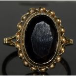 9ct gold antique quartz ring