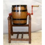 Wooden milk churn