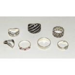 Silver fashion rings