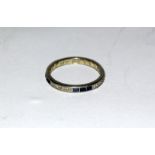 Diamond & sapphire full eternity ring. Size P