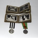 Two albums of 32 original photographs of WW2 nurses and patients with an unnamed Service Medal of