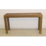 Rattan Console Table. 84 x 152 x 44cm