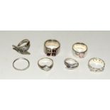 Silver fashion rings