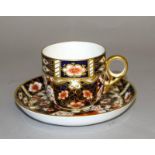 Crown Derby Imari Cup & Saucer 1890