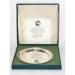 Silver presentation plate to Brigadier Gerard London 1972. 380g