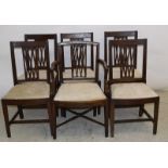 Set of 6 Georgian mahogany chairs to include 1 carver