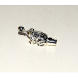 Silver frog shaped whistle