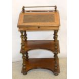 Victorian davenport writing desk. 88 x 52 x 45cm