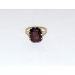 9ct gold antique garnet ring size P