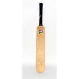 Cricket Bat Full Size signed by Gloucestershire CCC and Nottingham CCC. Includes 24 Signatures