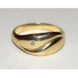 9ct gold Diamond set ring size N