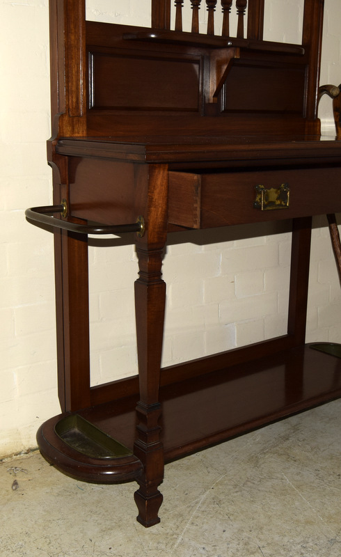 Art Nouveau Mahogany hall stand. 215 x 110 x 36cm - Image 4 of 5