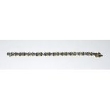 14ct yellow gold diamond bracelet of over 8ct