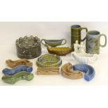 Collection of Wade items to include poesy vases