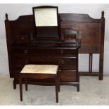 Stag Mistral Bedroom Set. Headboard, Dressing table & Stool