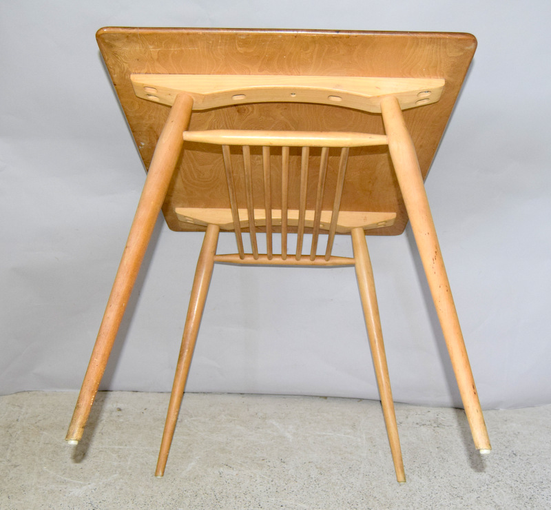 Ercol Blonde Small dining table with a fitted paper rack under ,75x100x70cm - Image 5 of 6