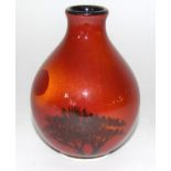 Poole pottery Flambe Onion shaped vase