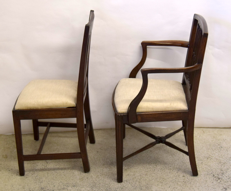 Set of 6 Georgian mahogany chairs to include 1 carver - Image 3 of 3