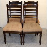 4 Edwardian mahogany chairs