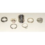 Silver fashion rings