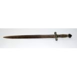 A French 1831 pattern Infantrymans sidearm with a cast brass hilt in the gladius style 48cms blade