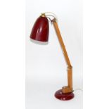 Wooden angle poise lamp