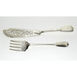 Victorian silver fish servers