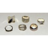 Silver fashion rings