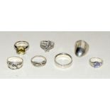Silver fashion rings