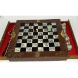 Chinese figural chess set with board