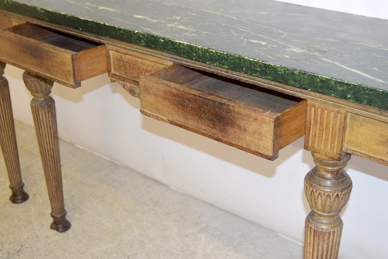 Column Leg Marble topped Console Table. 81 x 172 x 46cm - Image 3 of 3