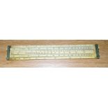 An Ivory Slide Rule Period 1870 Purpose of use: Alcohol calculation and barrel gauging. The ruler