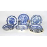 Collection of Blue & White Willow pattern china