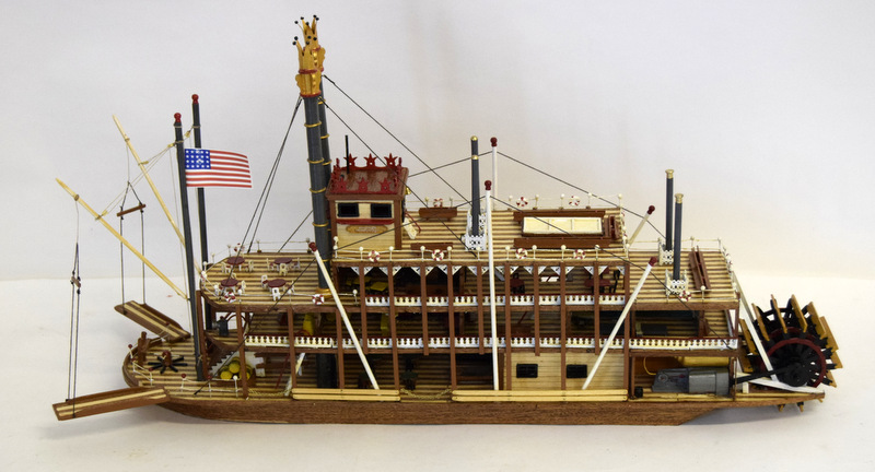 Model Steamer. Mississippi. Kit Built. 35 x 40cm