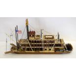 Model Steamer. Mississippi. Kit Built. 35 x 40cm