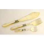 EPNS mother of pearl fish set