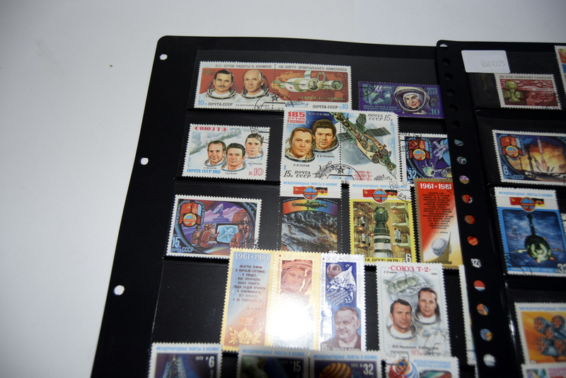 Rare Russia (CCCP) Space Stamps on 2 x Black Sheets - Image 2 of 3