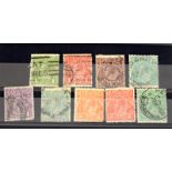 AUSTRALIA Kings Group of 9 Used Rare Stamps